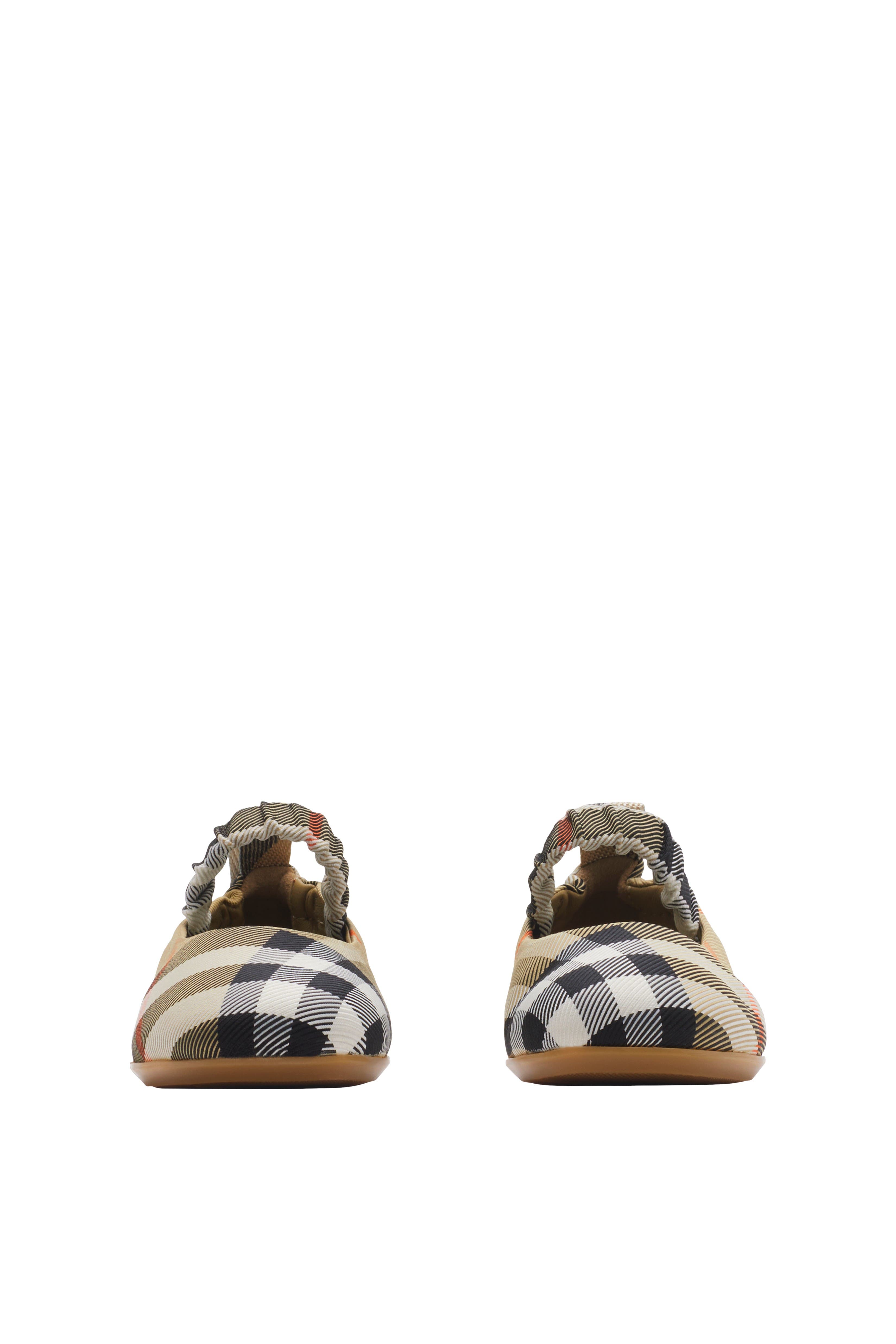 Burberry Check Ballerinas, Alternate, color, Sand Beige
