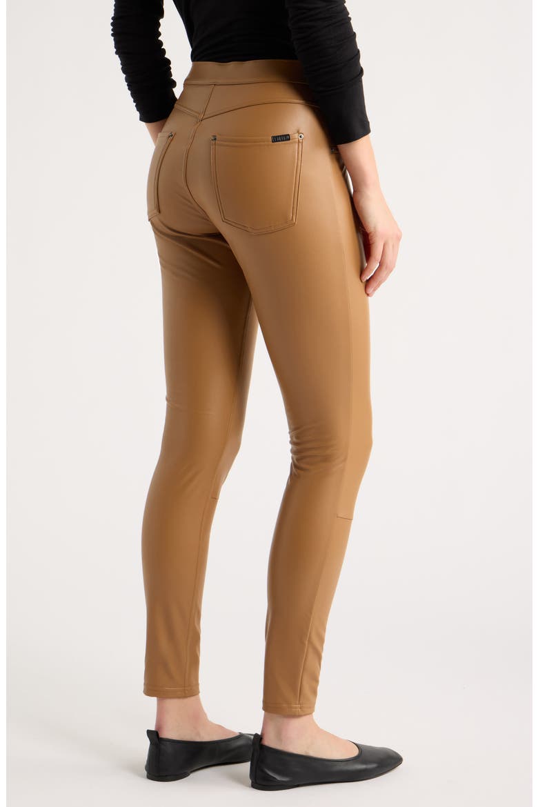 Faux Leather Leggings, Alternate, color, CARAMEL