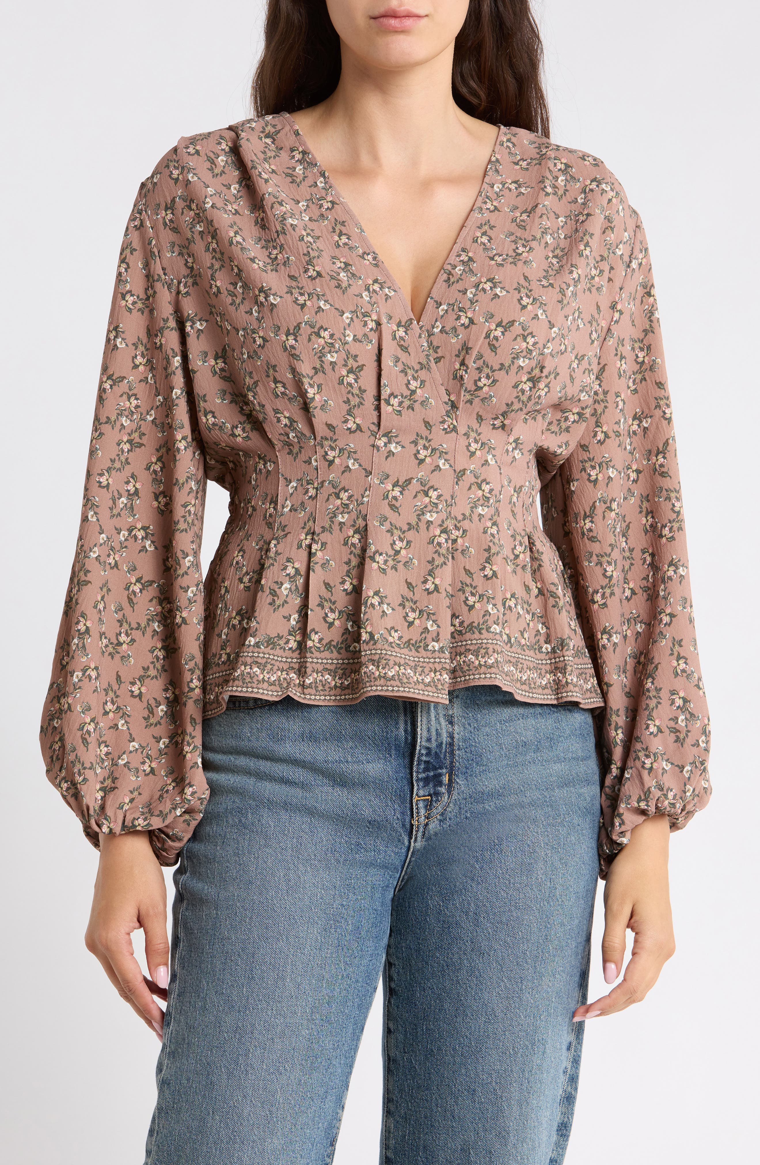 Surplice Long Sleeve Top