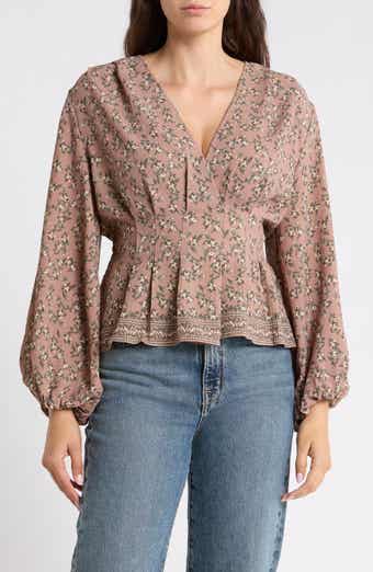 Surplice Long Sleeve Top