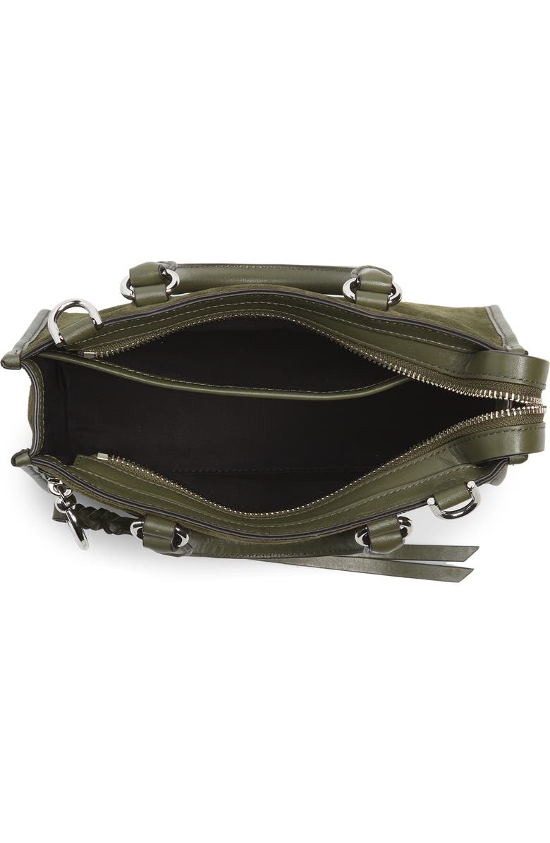 Rebecca Minkoff Micro Bedford Leather Satchel, Alternate, color, Hunter