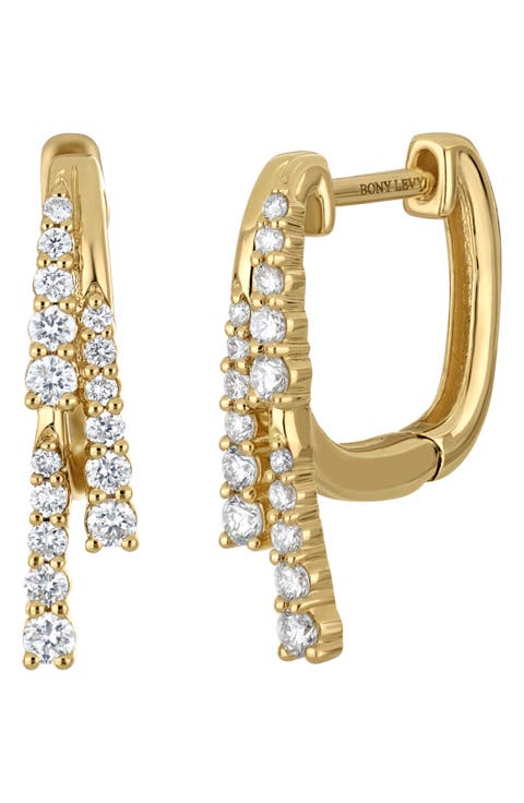 Audrey Diamond Pavé Hoop Earrings