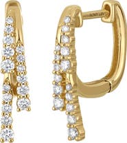 Bony Levy Audrey 18K Gold Diamond Pavé Hoop Earrings