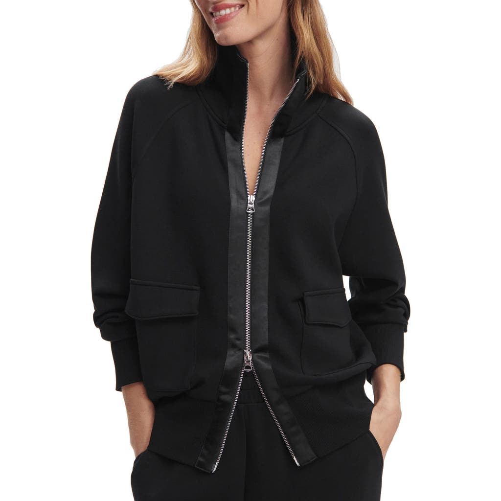 Varley Roxbury Zip-up Sweatshirt In Black