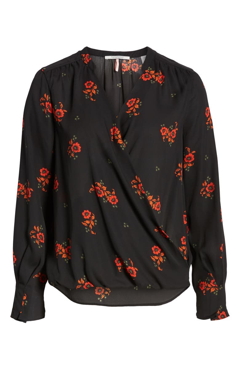 Scotch & Soda Wrap Blouse, Alternate, color, 