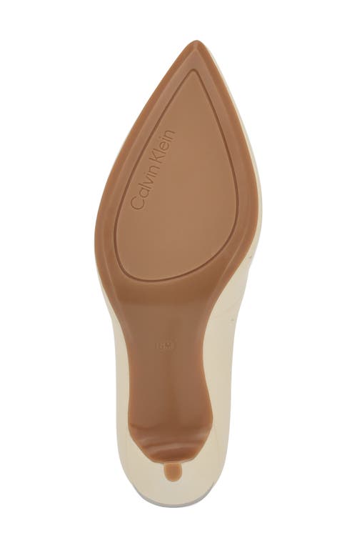 Calvin Klein Gayle Pointed Toe Pump In Ivory Patent