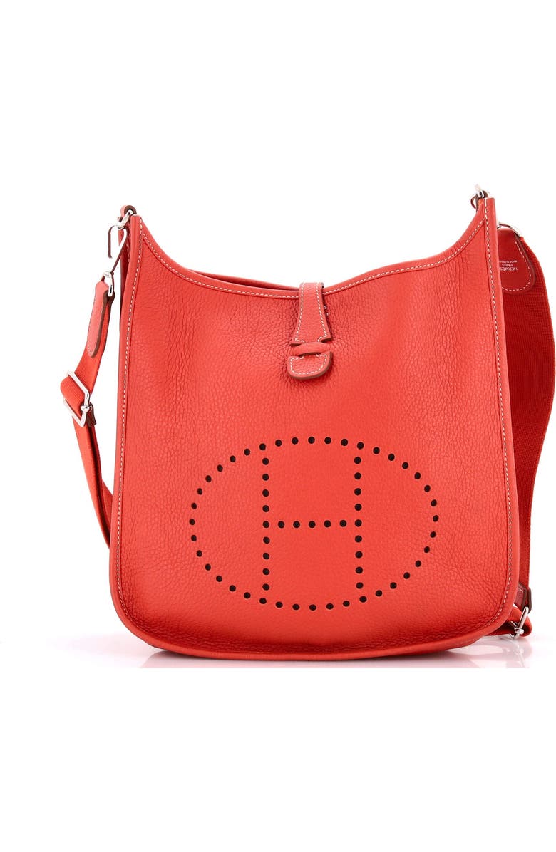 Pre-Owned Hermes Evelyne Bag Gen III Clemence PM, Main, color, Sanguine