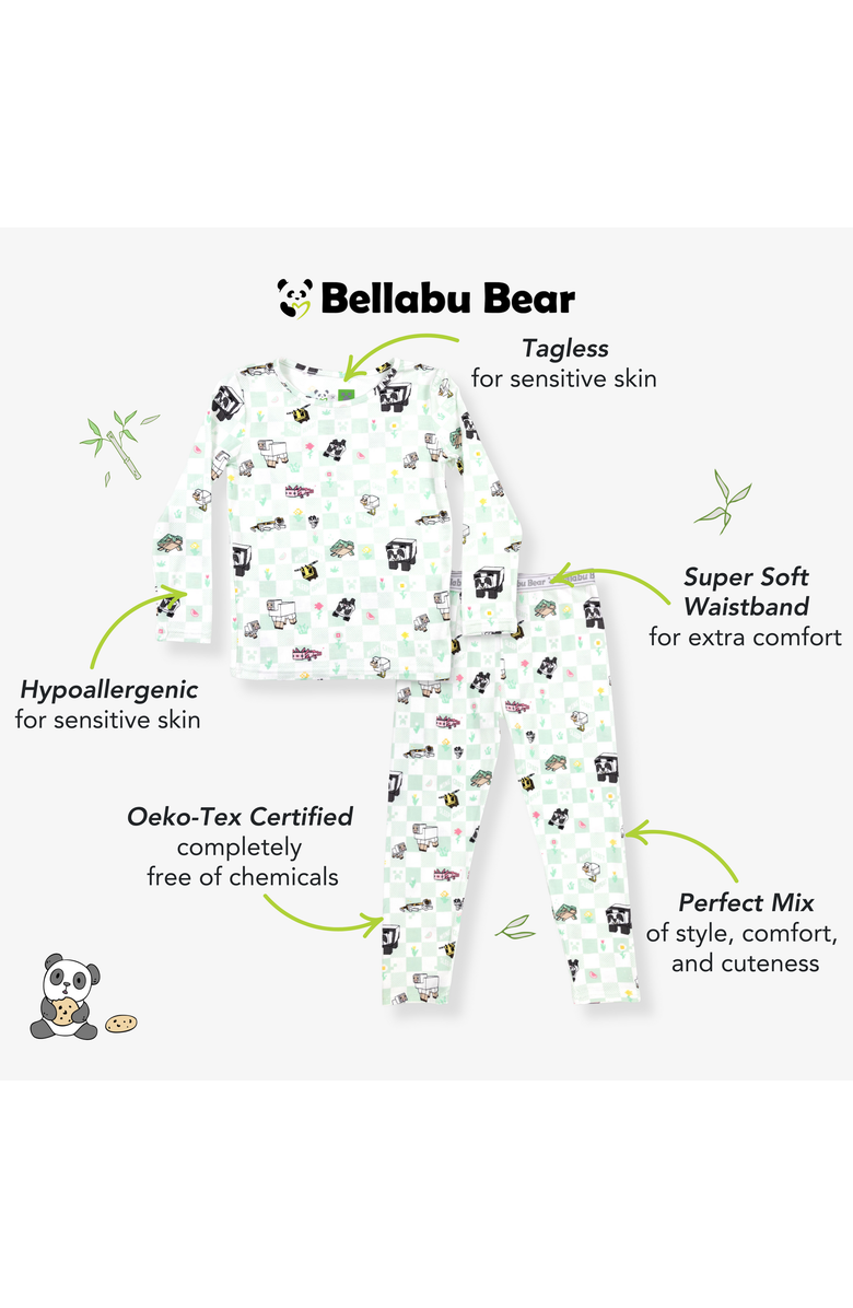 Bellabu Bear Kids' Minecraft Sleep Repeat Set of 2 Piece Pajamas, Alternate, color, Minecraft Sleep Repeat