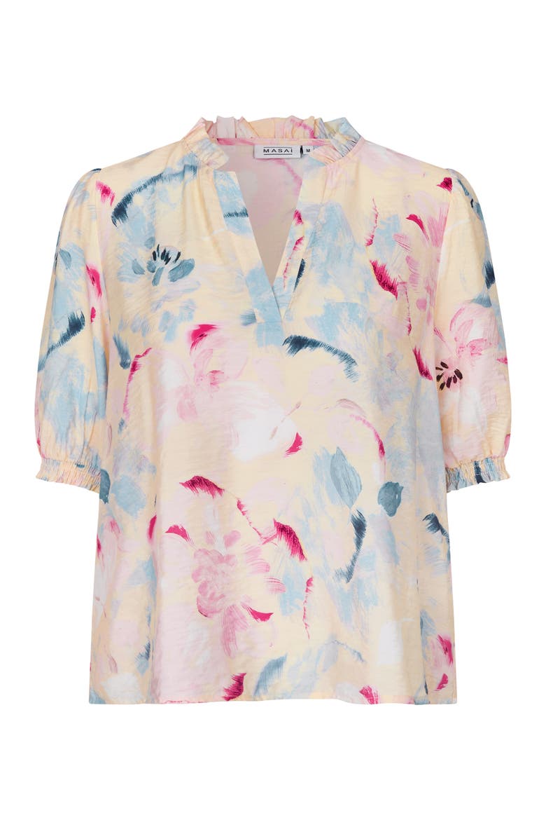 MaDanessa Floral Print Blouse, Alternate, color, Primrose