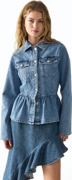 H&M Denim peplum jacket