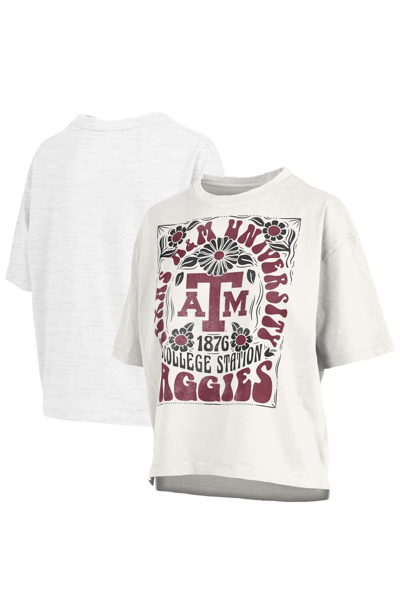 PRESSBOX Women's Pressbox White Texas A&M Aggies Harmony Oversized T-Shirt, Alternate, color,