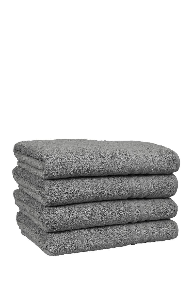 Linum Home Textiles Denzi Bath Towels - Set of 4 - Dark Grey, Alternate, color, Dark Grey