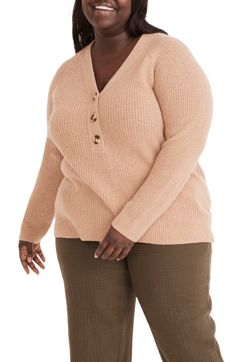 Madewell Jojo Wool Blend Henley Sweater, Main, color,
