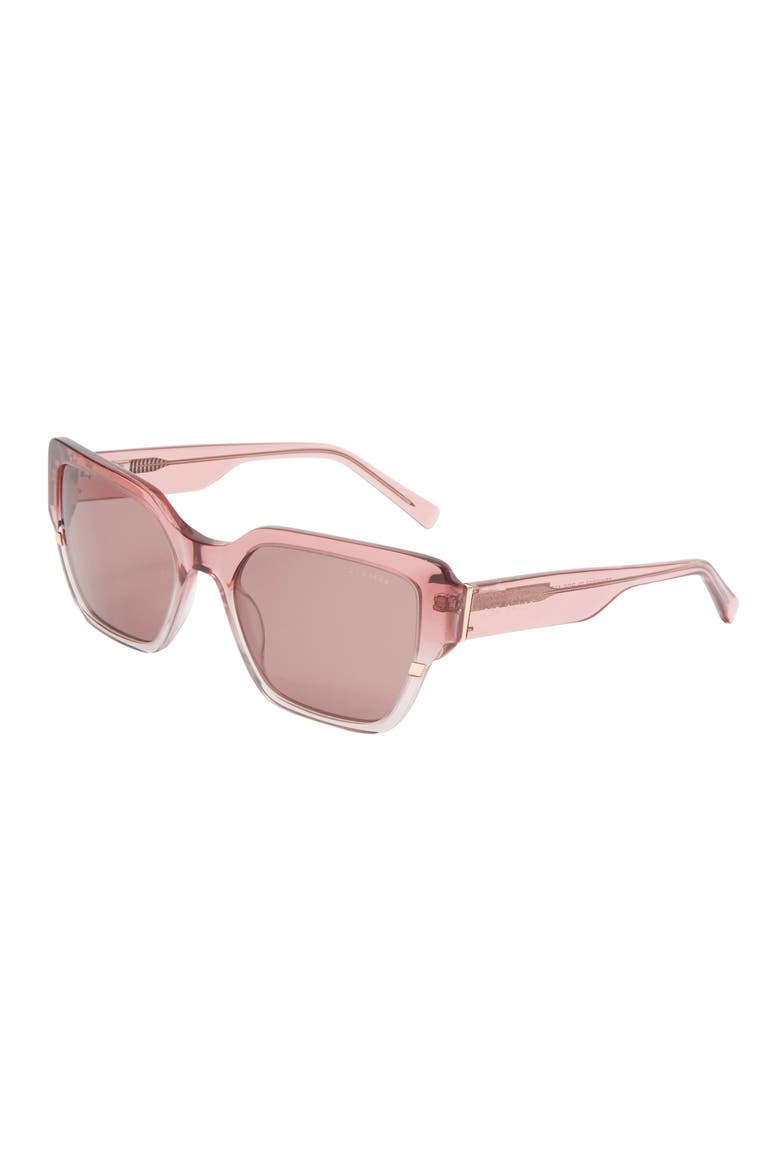 56mm Square Sunglasses, Alternate, color, BLUSH CRYSTAL