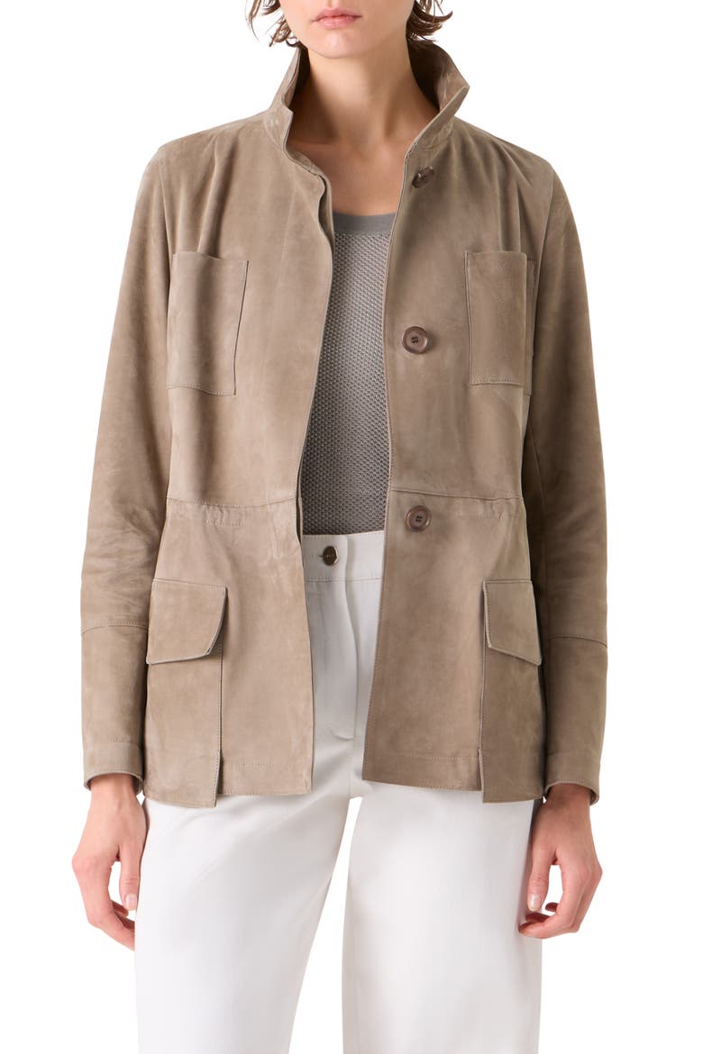 Chianti Suede Jacket, Main, color, TAUPE