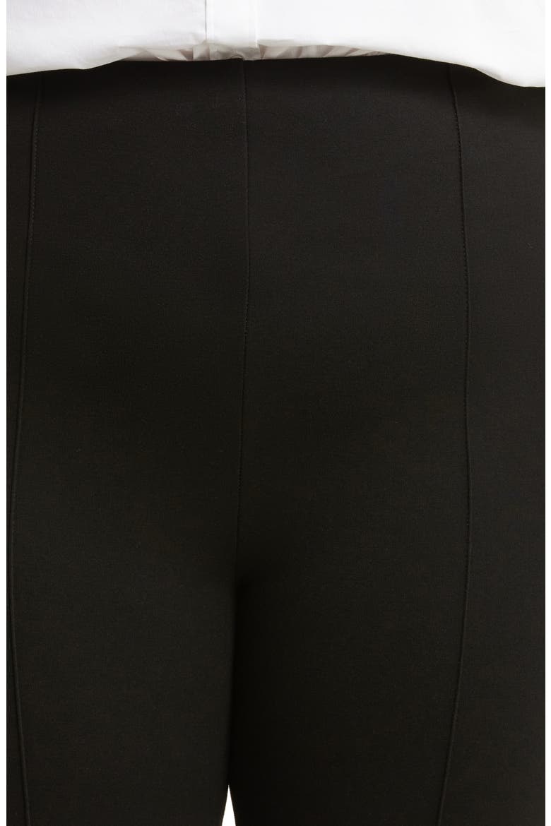 'Lyssentials Elysse High Waist Wide Leg Ponte Pants, Alternate, color, BLACK