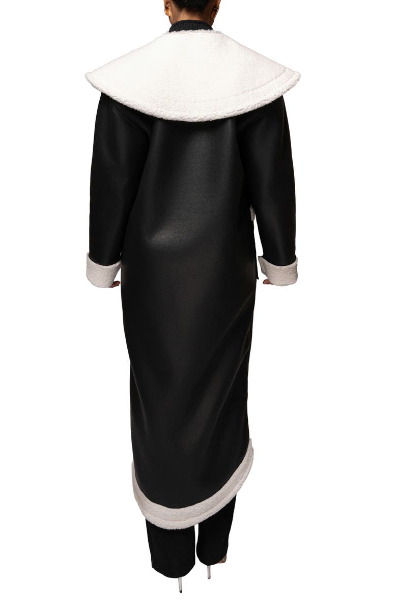 JLUXLABEL Jaida Reversible Faux Shearling Coat, Alternate, color, Black