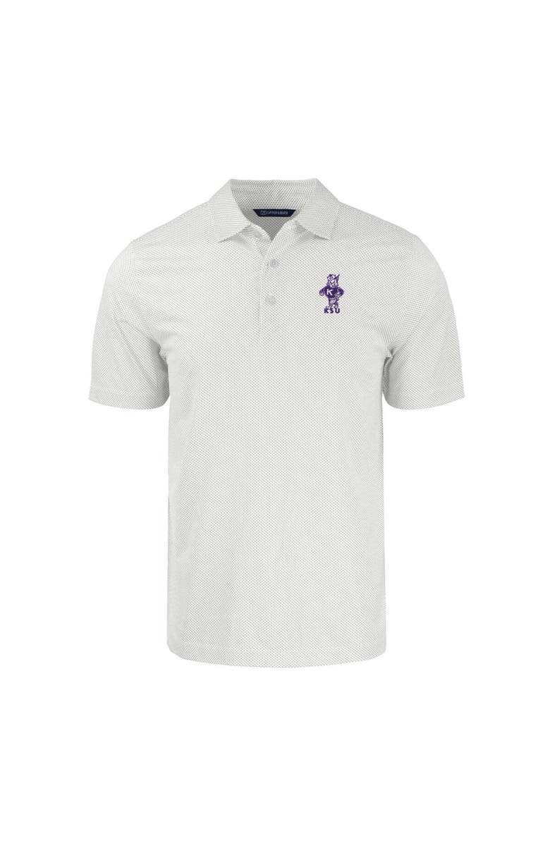 Cutter & Buck Men's Cutter & Buck  White Kansas State Wildcats Vault Pike Eco Symmetry Print Stretch Recycled Polo, Alternate, color, 