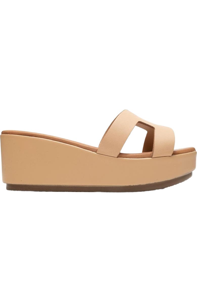Forever & Always Shoes Lia Leather Platform Sandal, Alternate, color, Dark Beige Leather