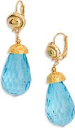 Kenneth Jay Lane Cabochon Faceted Drop Earrings