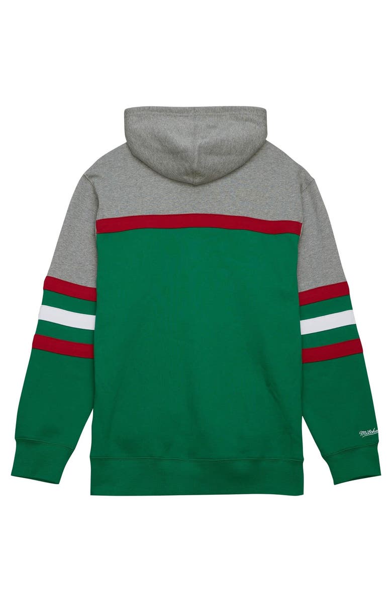 Mitchell & Ness Men's Mitchell & Ness Green/Gray Minnesota Wild Head Coach Pullover Hoodie, Alternate, color, Green