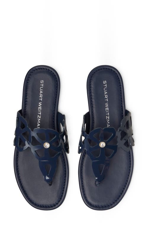 Stuart Weitzman Jasmine Patent Cutout Thong Sandals