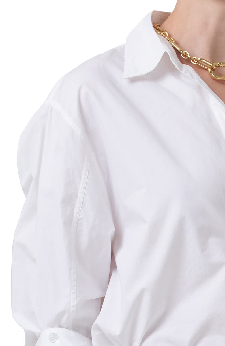 Citizens of Humanity Kayla Oversize Poplin Button-Up Shirt, Alternate, color, Optic White