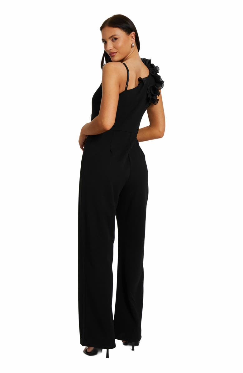 QUIZ Scuba Crepe Asymmetric Jumpsuit, Alternate, color,