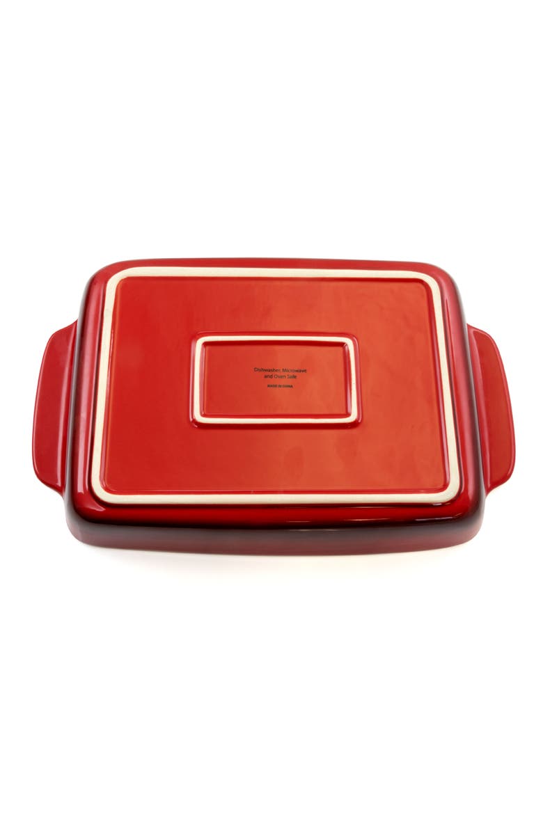 5.6 Quart Stoneware Bake Pan, Alternate, color, Red