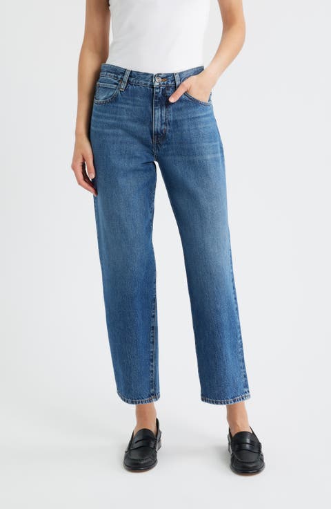 The Hang High Waist Ankle Straight Leg Jeans