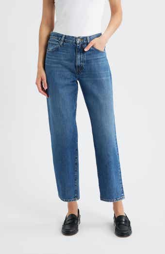 FRAME The Hang High Waist Ankle Straight Leg Jeans