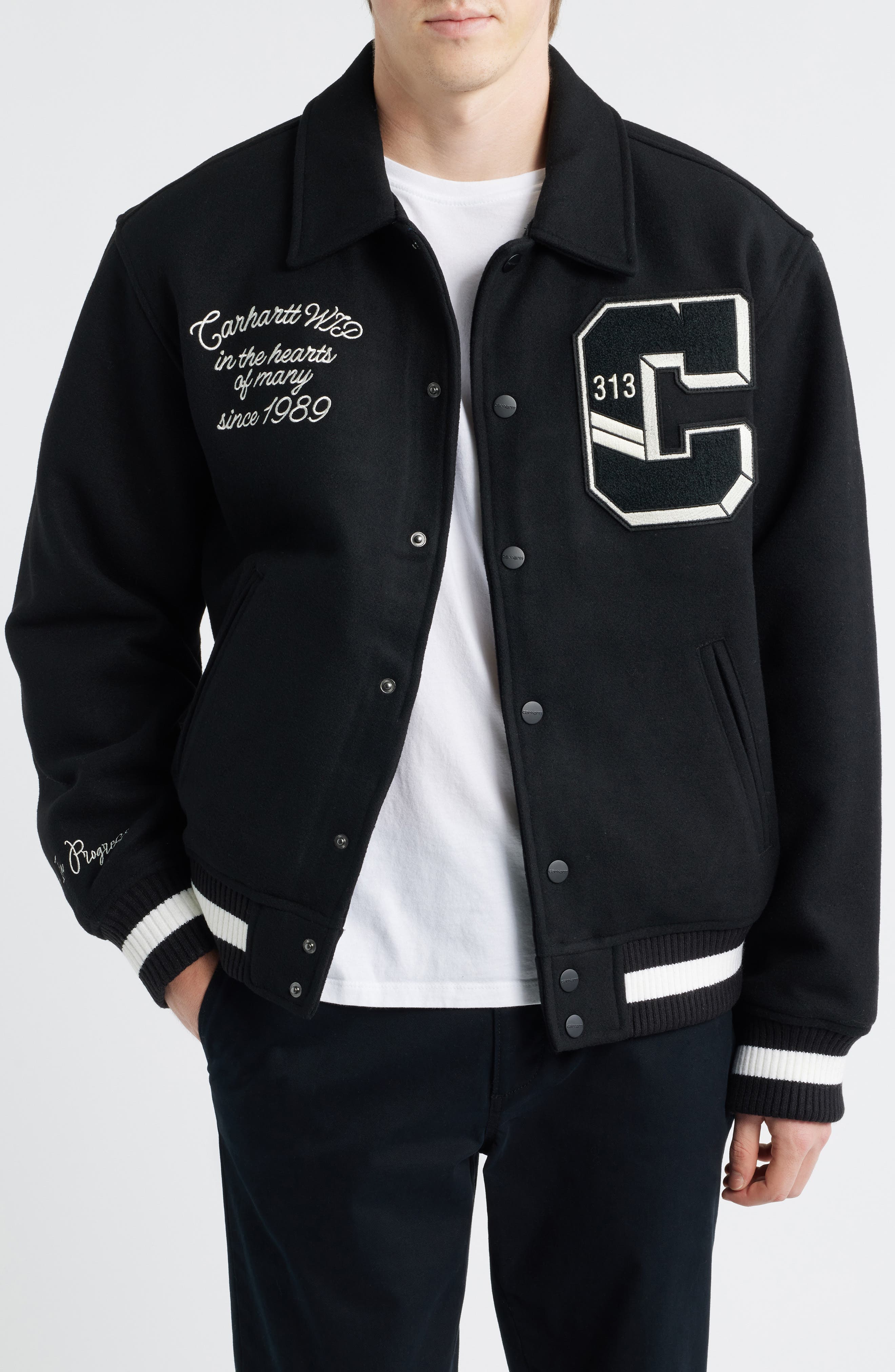 World Class Felted Varsity Jacket (Men) | Nordstrom