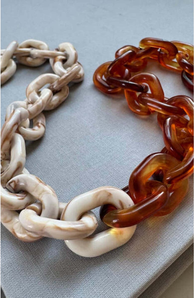 Erin McDermott Jewelry Tortoise and Ivory Resin Necklace, Alternate, color, 