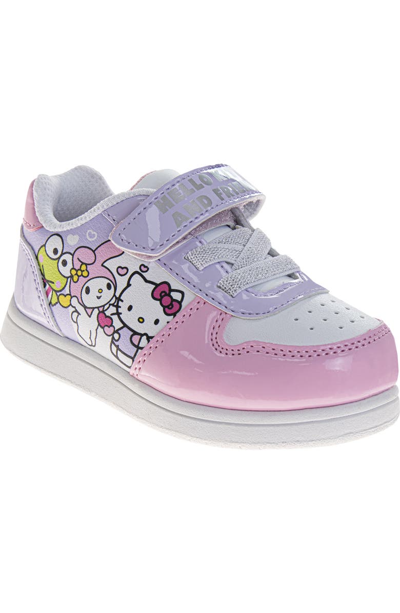 JOSMO Kids' Hello Kitty<sup>®</sup> & Friends Hook & Loop Sneaker, Main, color, Pink/ Purple