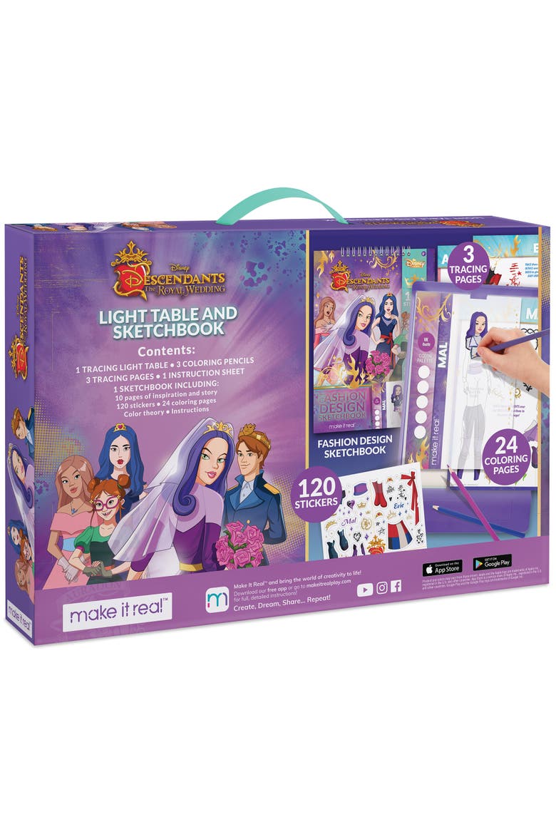 Royal Wedding Light Table & Sketchbook 9 Piece Set, Alternate, color, Multicolored