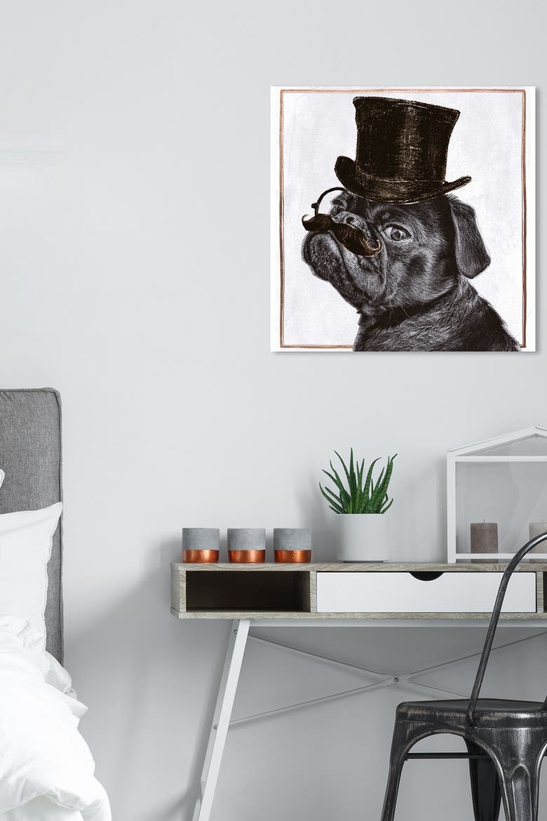 What a Gentleman Black Wall Art, Alternate, color, BLACK