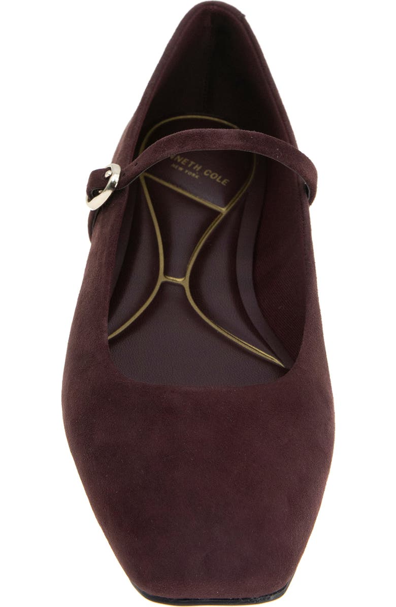 Kenneth Cole Jasper Mary Jane Flat, Alternate, color, Burgundy Suede
