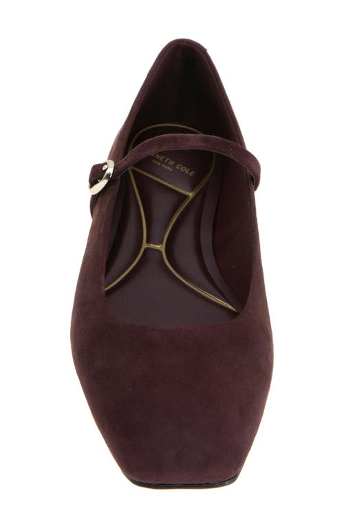 Kenneth Cole Jasper Mary Jane Flat In Burgundy