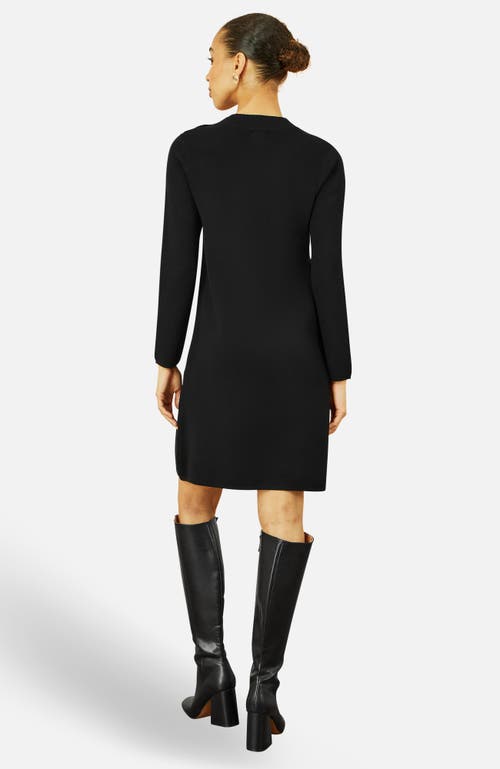 Yumi Tunic Sweater Dress In Black