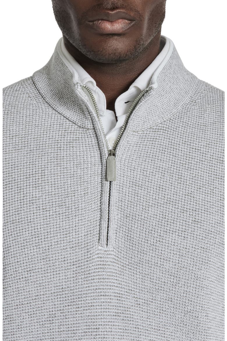 Daulac Quarter Zip Pullover, Alternate, color, PALE GREY
