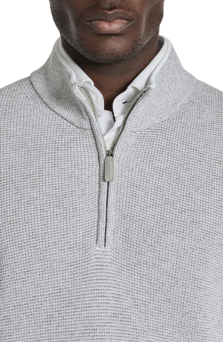 Jack Victor Daulac Quarter Zip Pullover, Alternate, color, Pale Grey