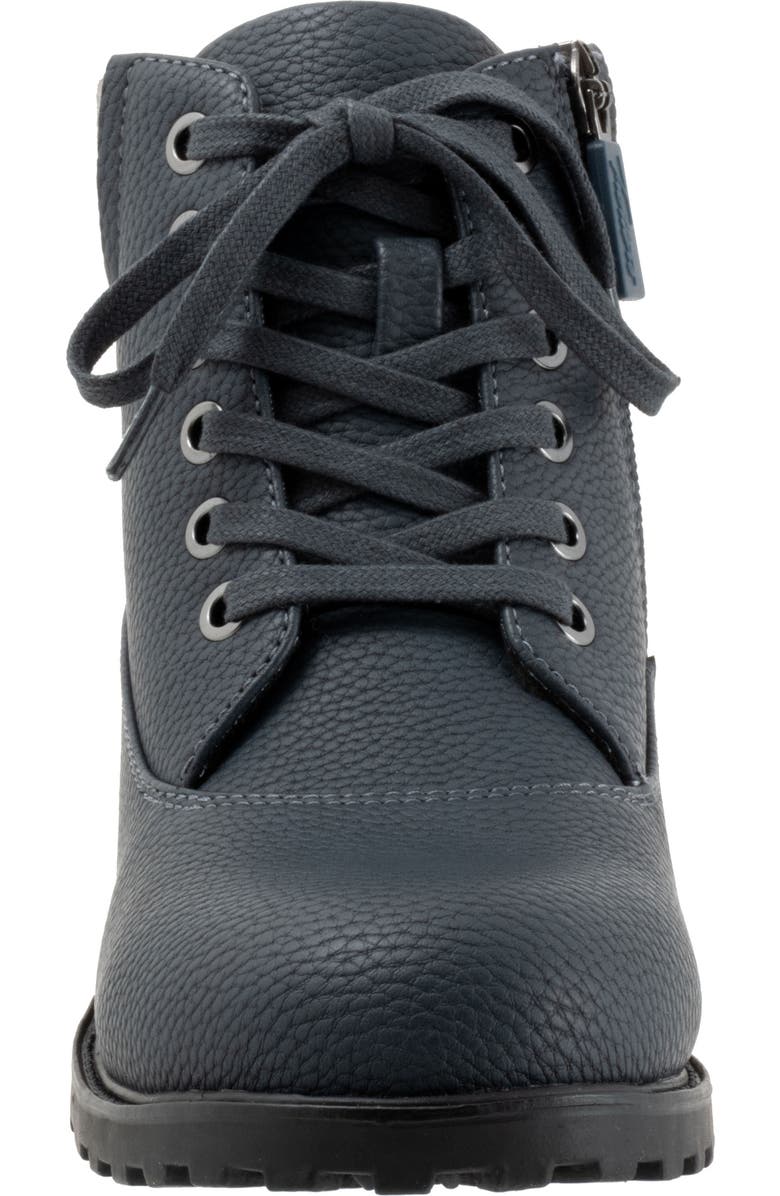 Trotters Bellamy Faux Fur Lined Bootie, Alternate, color, Navy