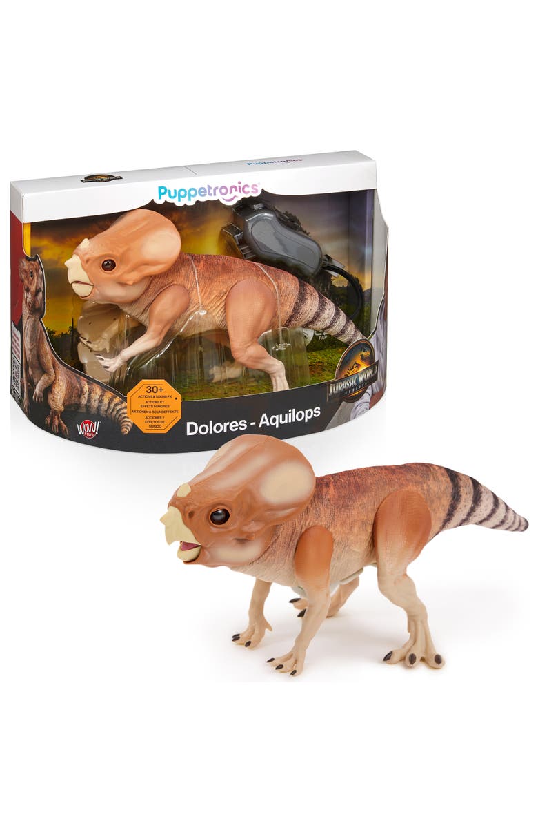 Wow Stuff! Jurassic World Dolores Deluxe Puppetronic, Dinosaur Toy, Ages 8+, Main, color, Orange