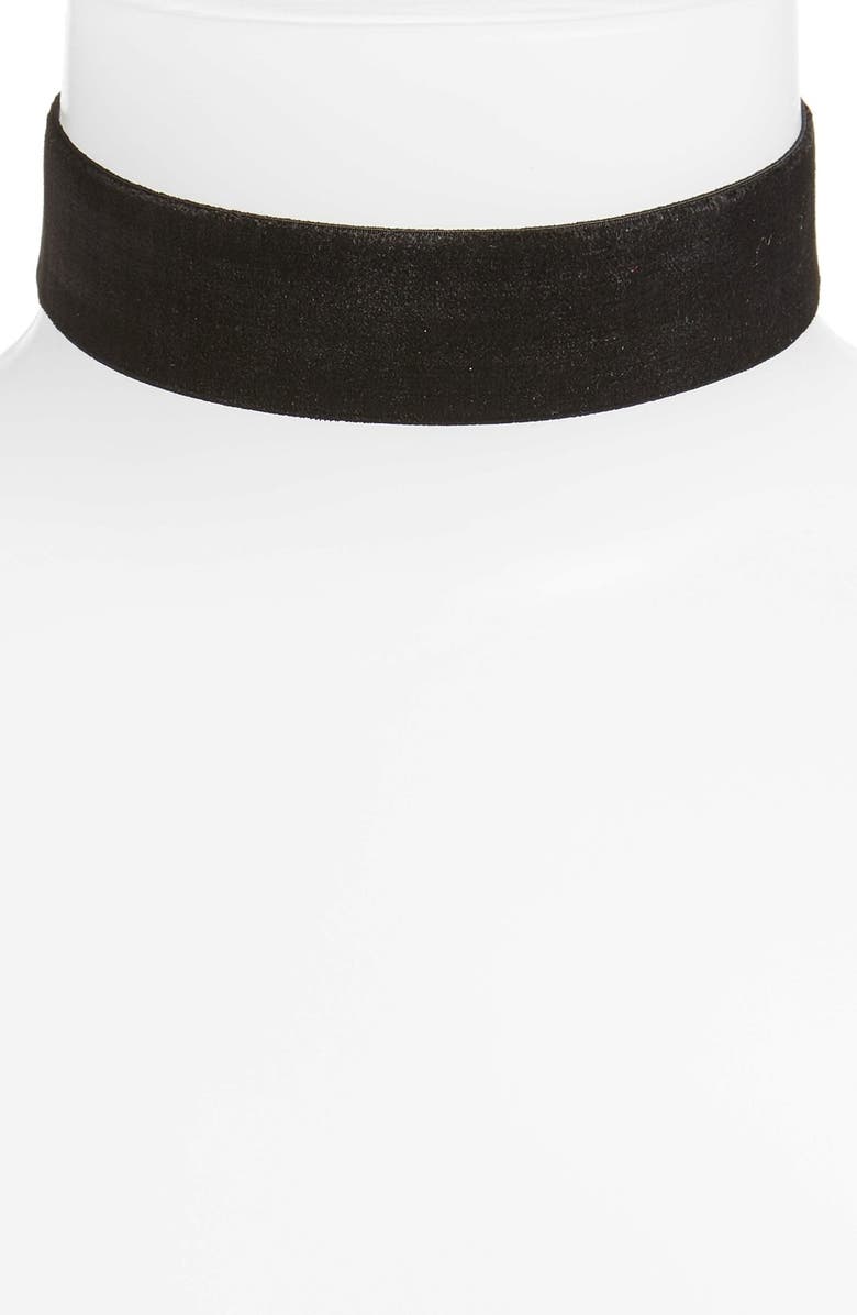Vanessa Mooney Stretch Velvet Choker, Alternate, color, 