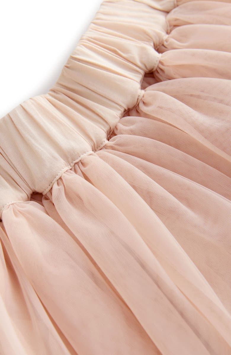 NEXT Kids' Floral Print T-Shirt, Faux Fur Vest & Tulle Skirt Set, Alternate, color, Pink