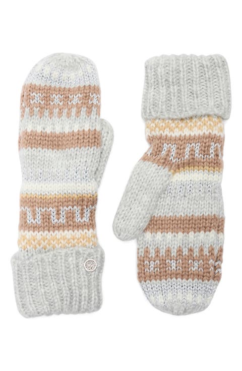 Fair Isle Knit Mittens
