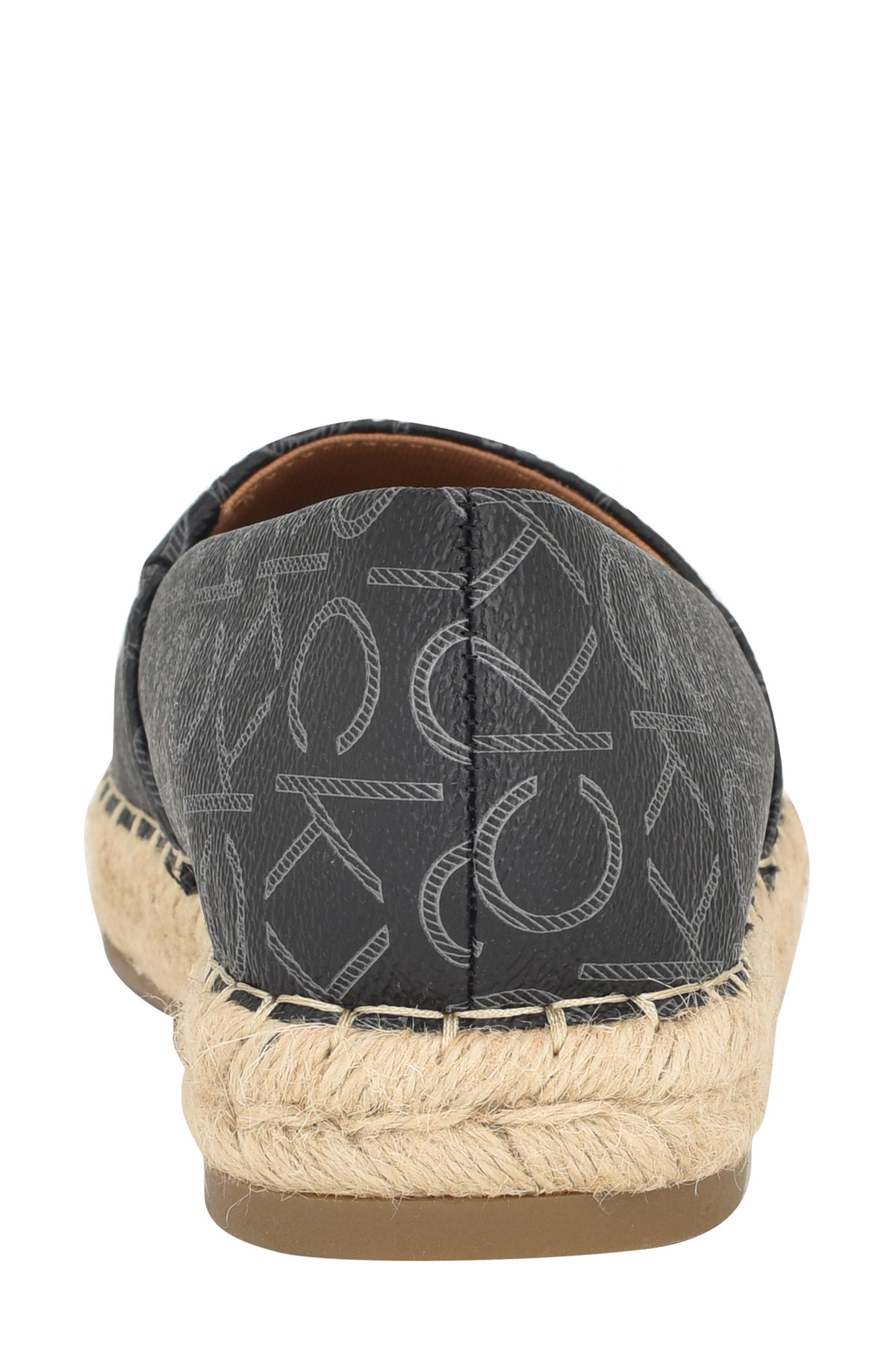 Calvin Klein Popular Espadrille Flat, Alternate, color, Black Logo