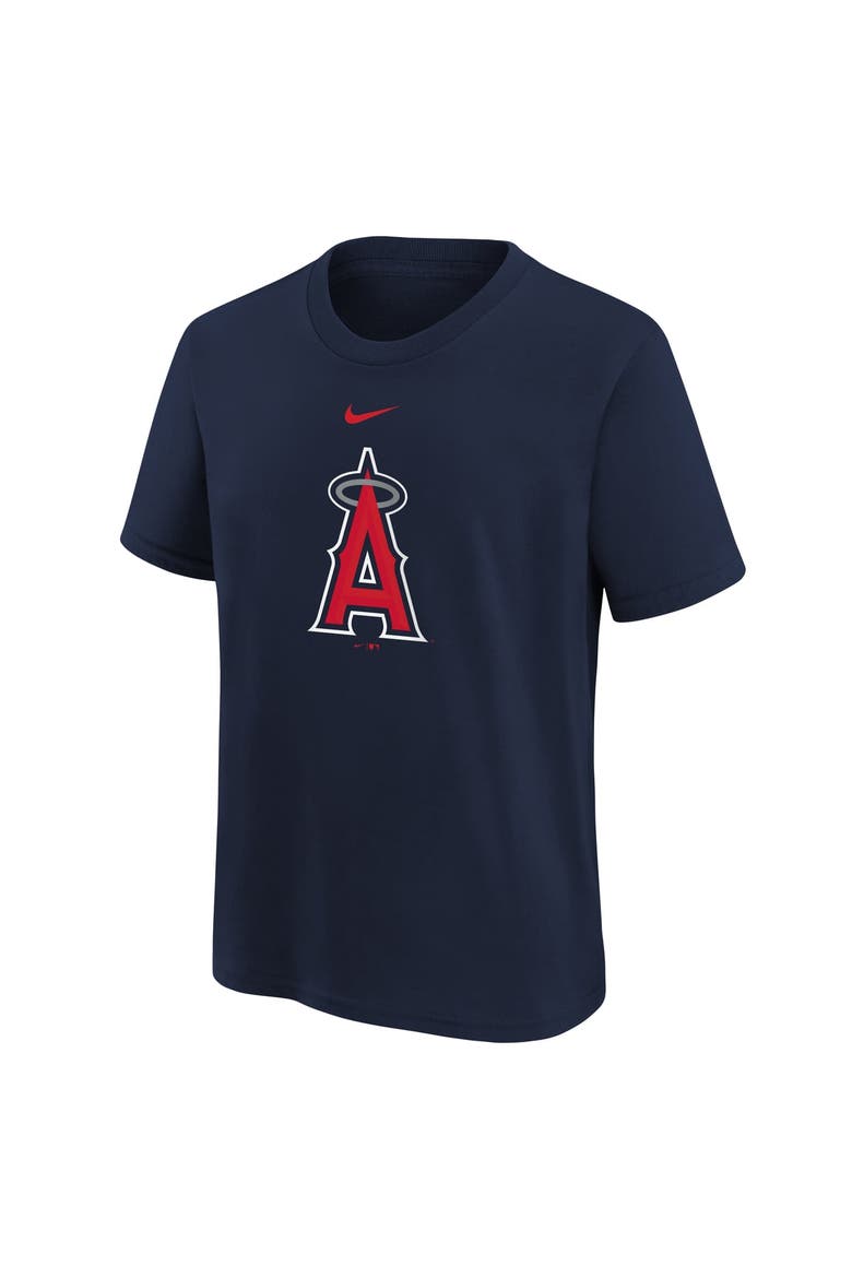 Youth Nike  Navy Los Angeles Angels Large Logo T-Shirt, Alternate, color, Navy