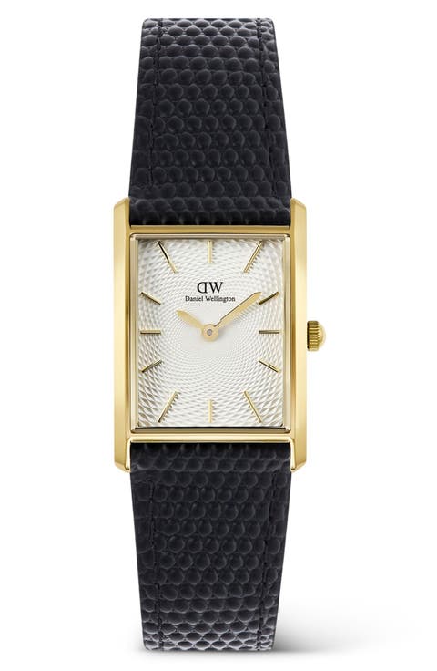 Bound Tank Leather Strap Watch, 24mm x 35mm