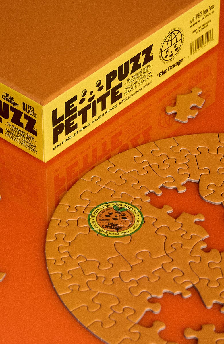 Le Puzz Flat Orange 81 Piece Mini Jigsaw Puzzle, Alternate, color, NO COLOR